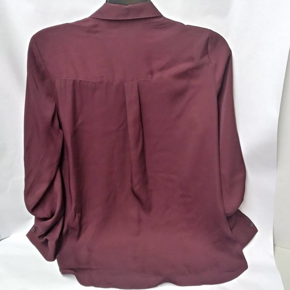 Express Button Down Burgundy SZ XS - Picture 4 of 7